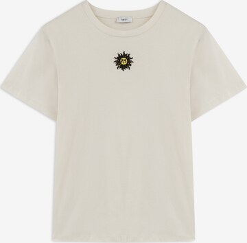T-shirt Twist en beige : devant