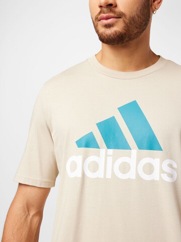 smėlio ADIDAS SPORTSWEAR Sportiniai marškinėliai 'Essentials'