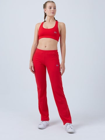 SPORTKIND Workout Pants 'Trainingshose lang' in Red: front