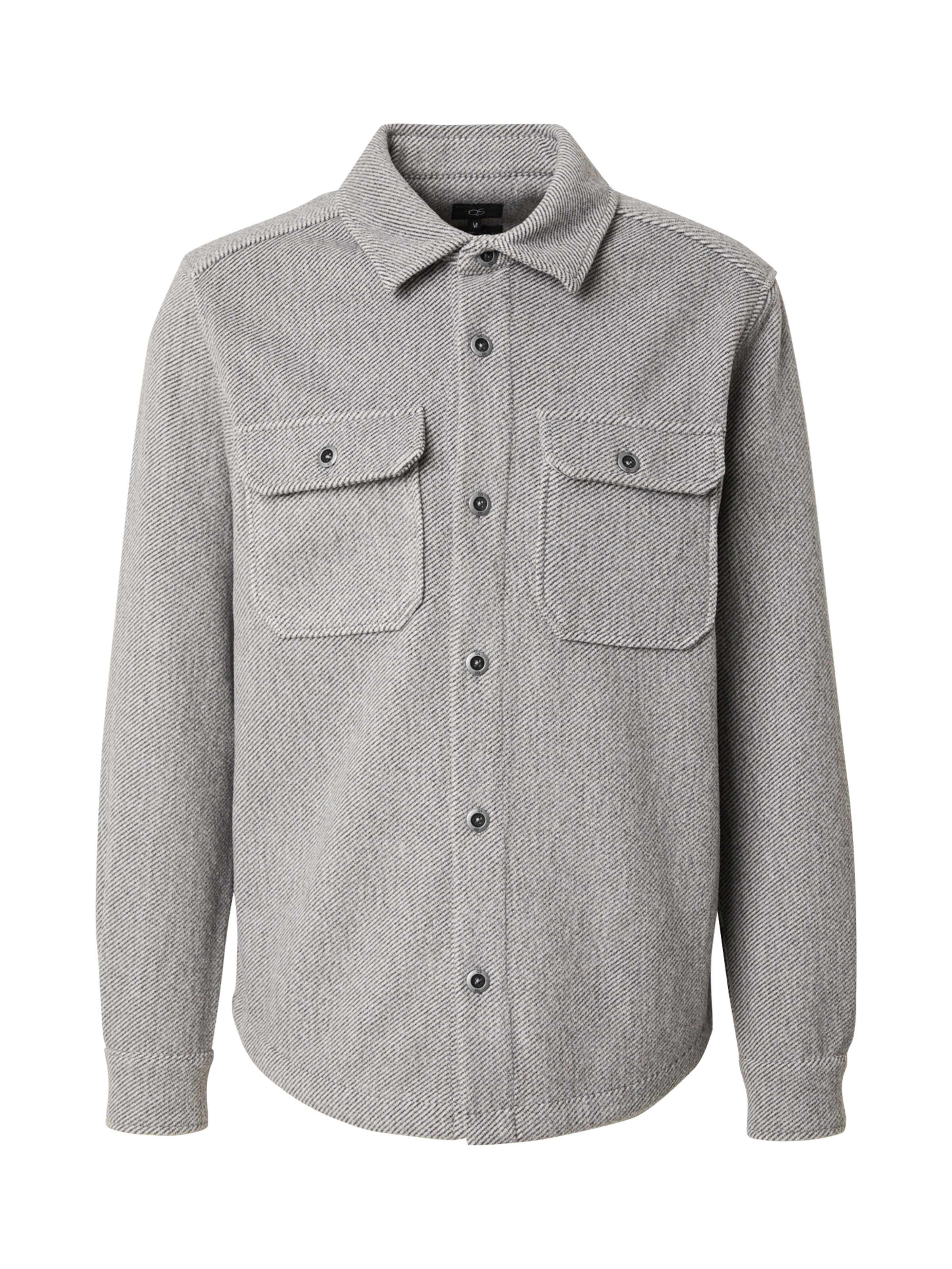 QS Regular fit Πουκάμισο σε γκρι: μπροστά