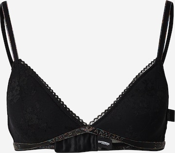 Emporio Armani Triangle Bra in Black: front