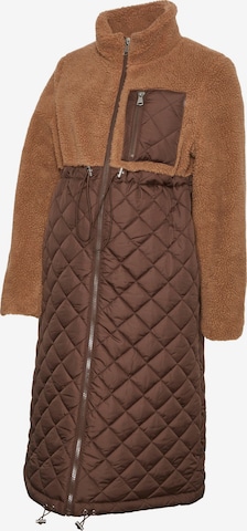 MAMALICIOUS Between-seasons coat 'Theodora' in Brown: front