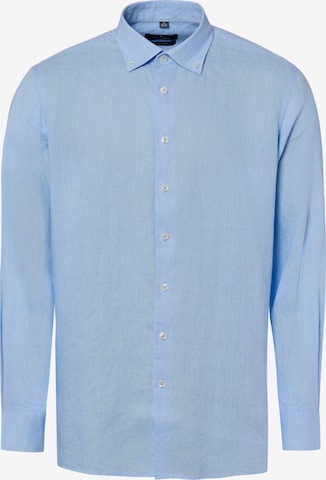 Nils Sundström Regular fit Button Up Shirt in Blue: front