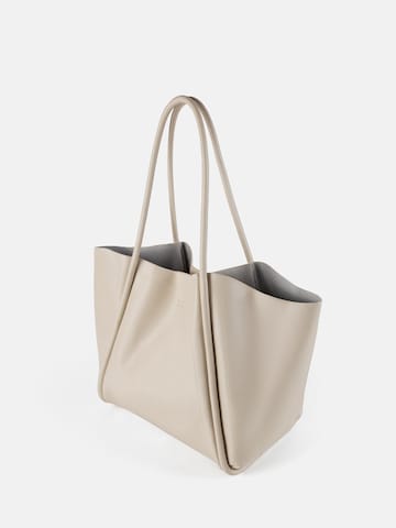 L37 HANDMADE SHOES Shopper 'BIG BIG WORLD NEW' in Beige: voorkant