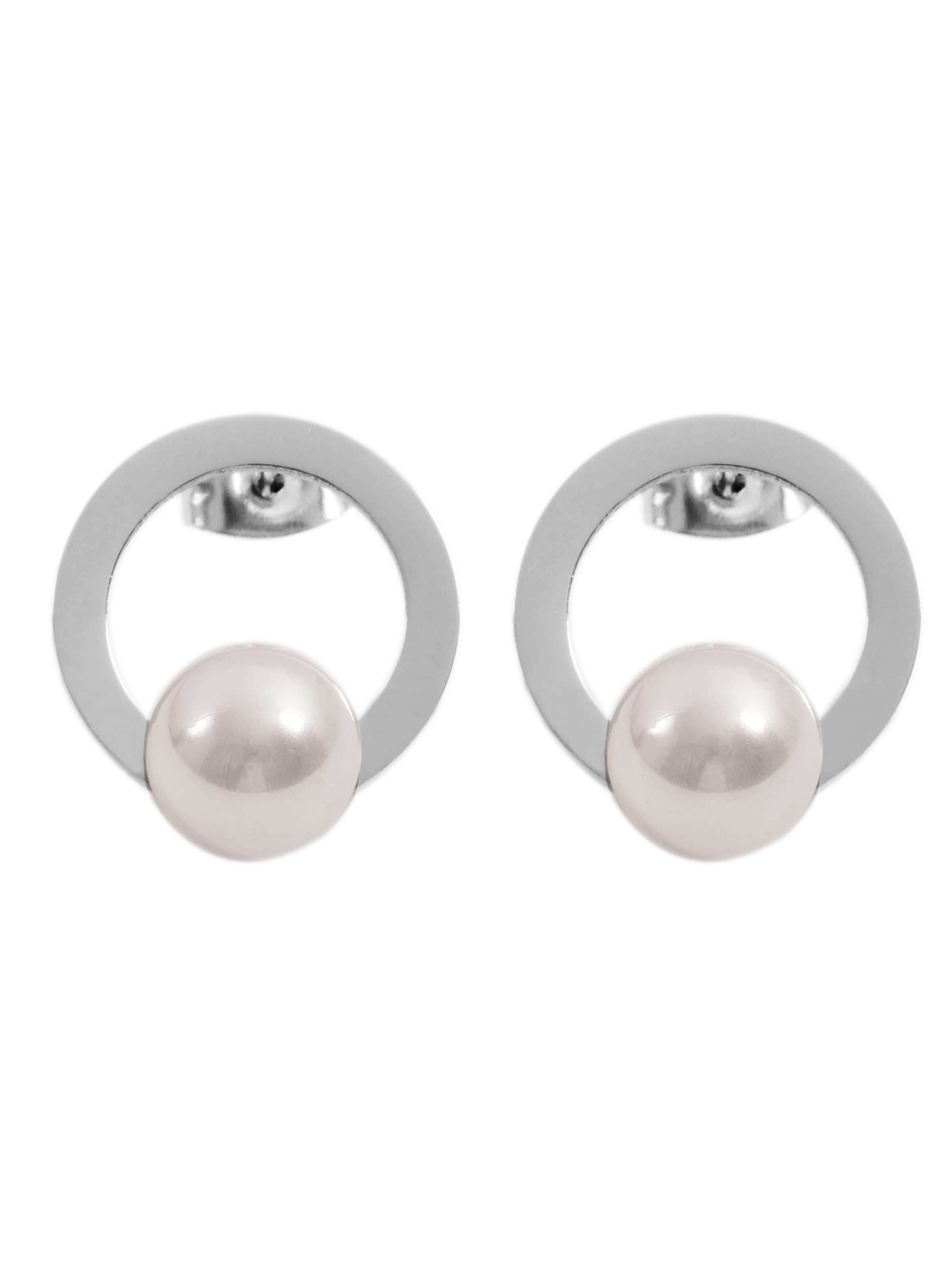 Akzent Earrings 'Cecilie, langlebig' in Silver: front