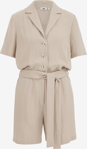 WE Fashion Jumpsuit in Beige: predná strana