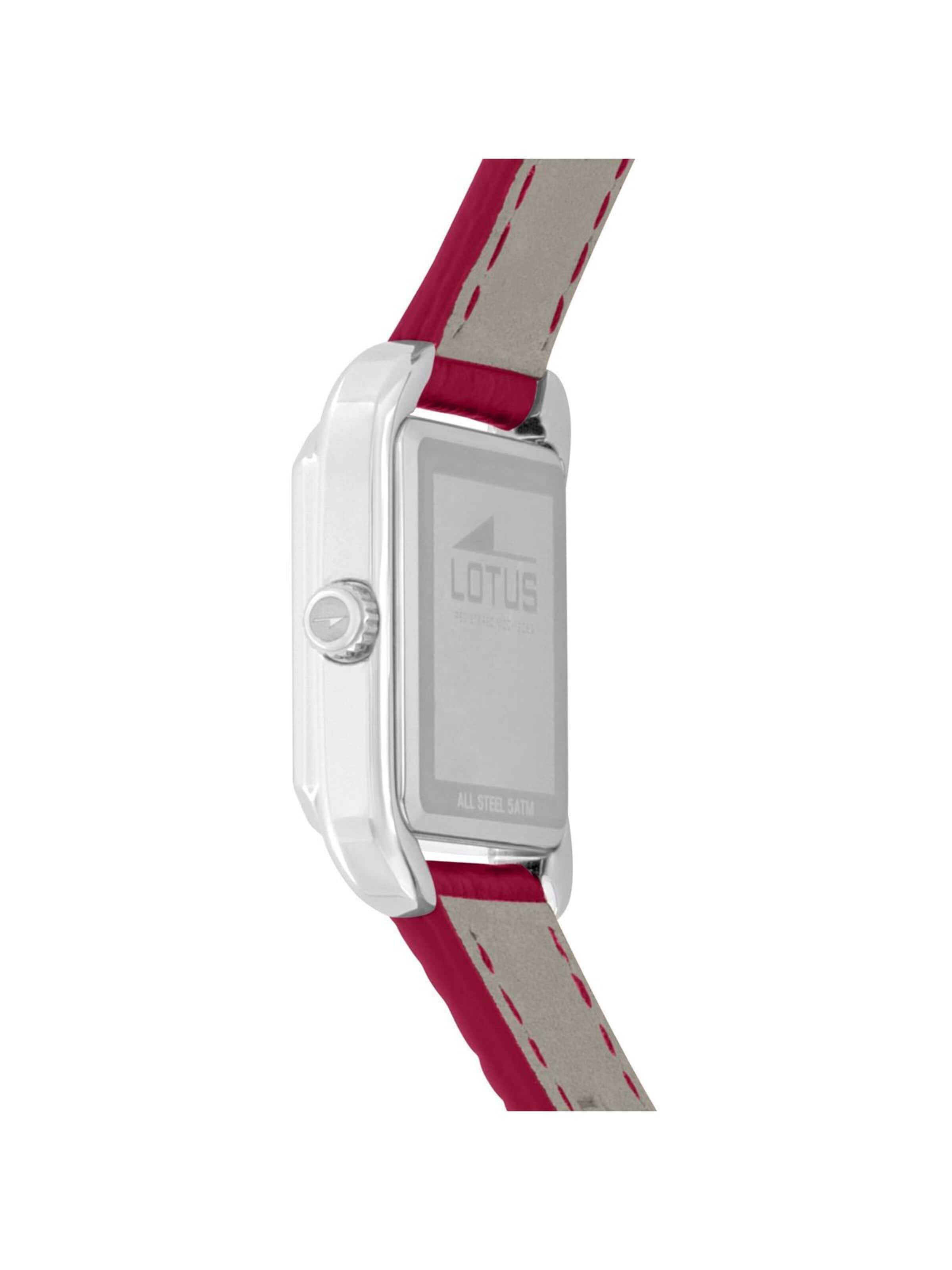 Montre à affichage analogique Lotus en rouge