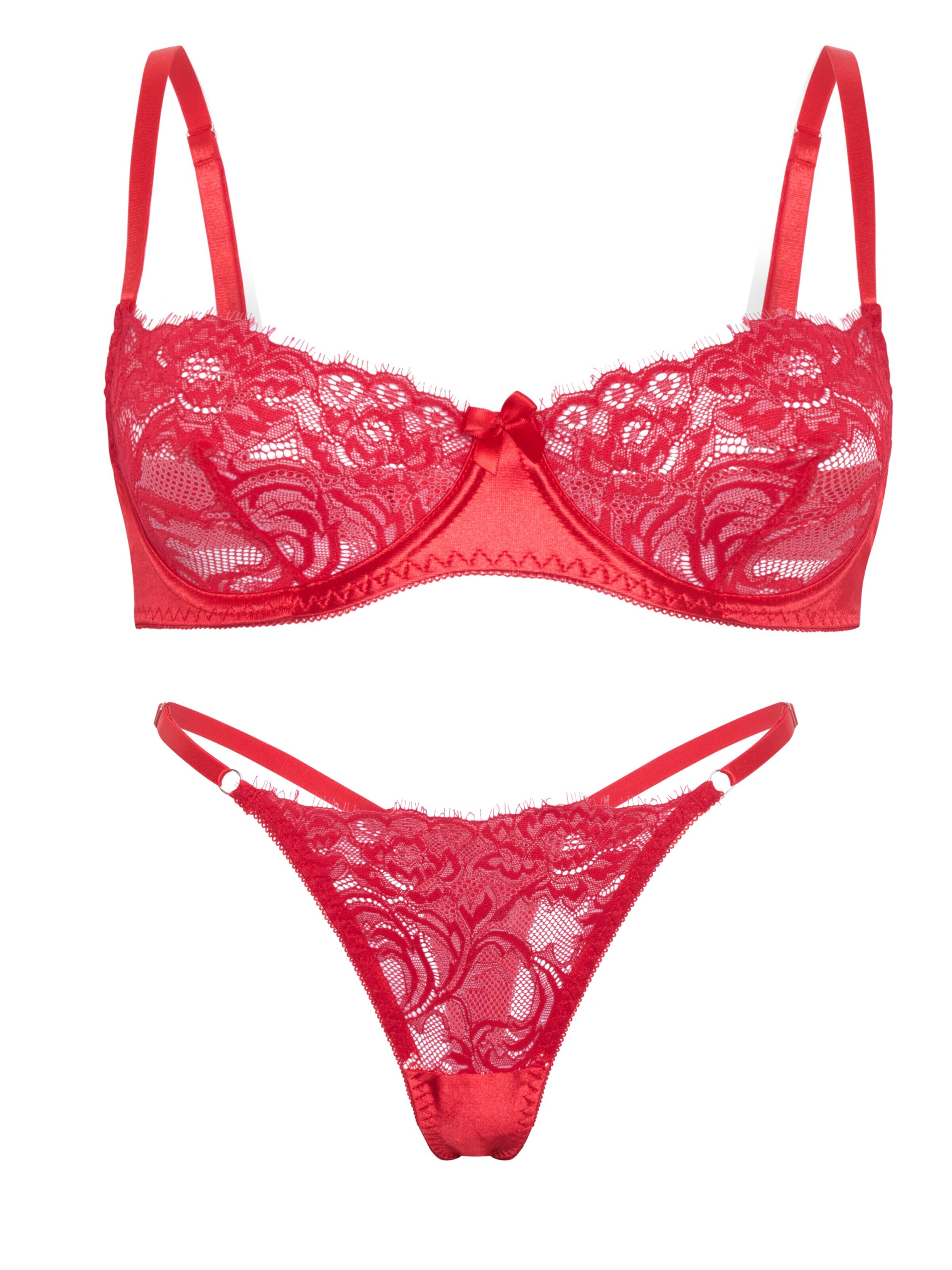 Orchibelle Underwear Sets in Red: front