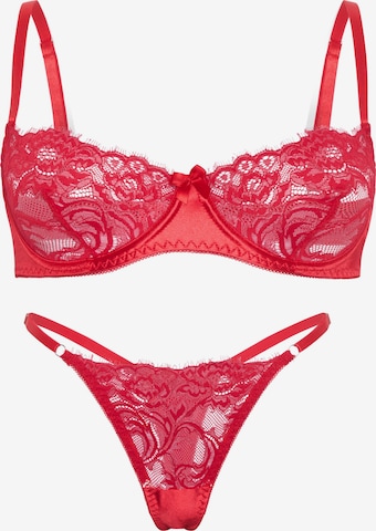 Orchibelle Underwear Sets in Red: front