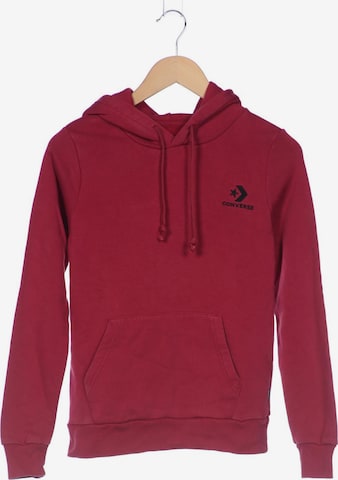 CONVERSE Sweatshirt & Zip-Up Hoodie in S in Red: front