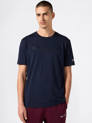 Champion Authentic Athletic Apparel Тениска в синьо: отпред