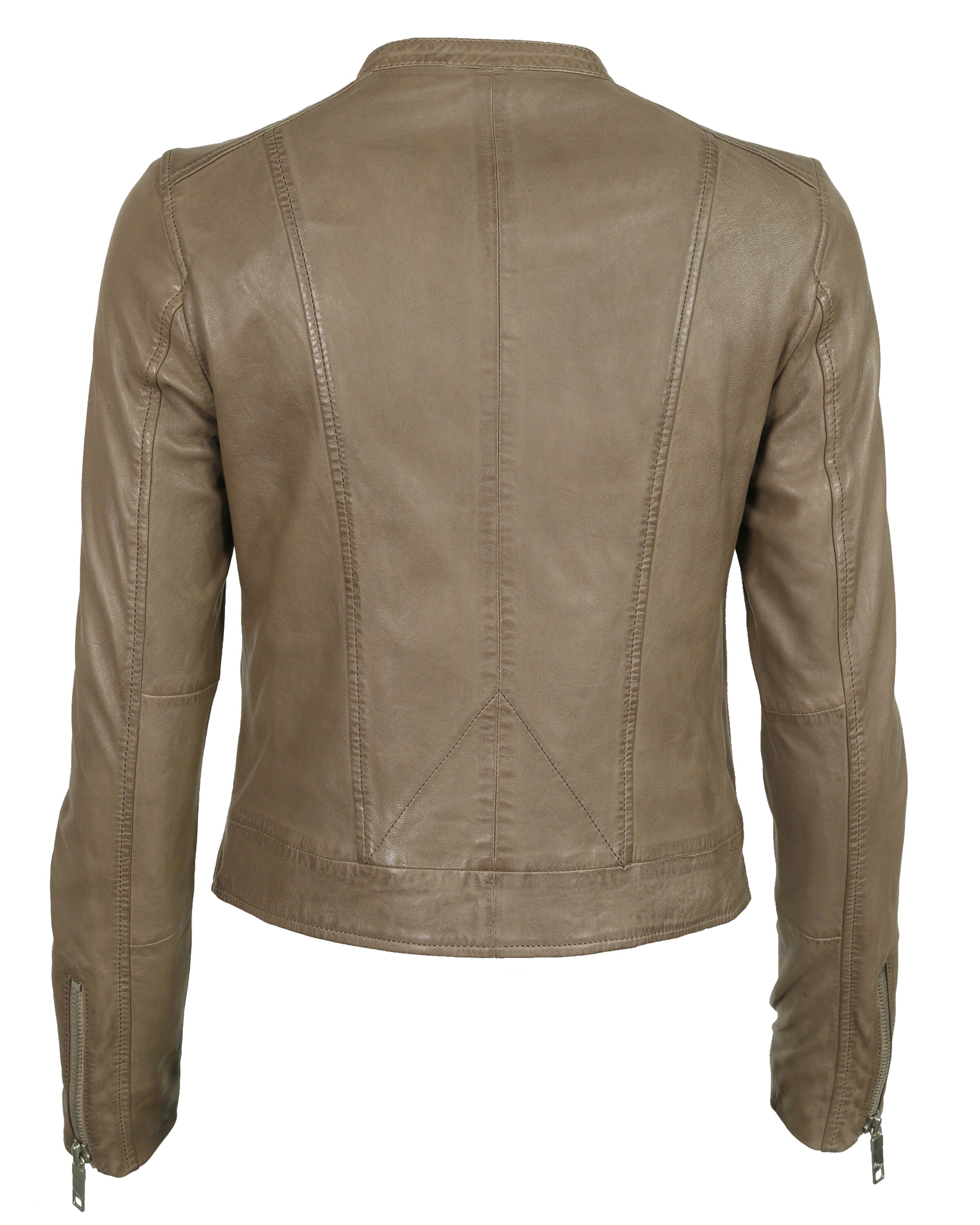 Maze Bikerjacke mit coolen Zippern ' Grenada ' in Braun