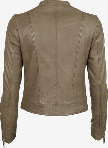 Maze Bikerjacke mit coolen Zippern ' Grenada ' in Braun