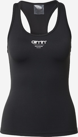 aim'n Sporttop in Zwart: voorkant