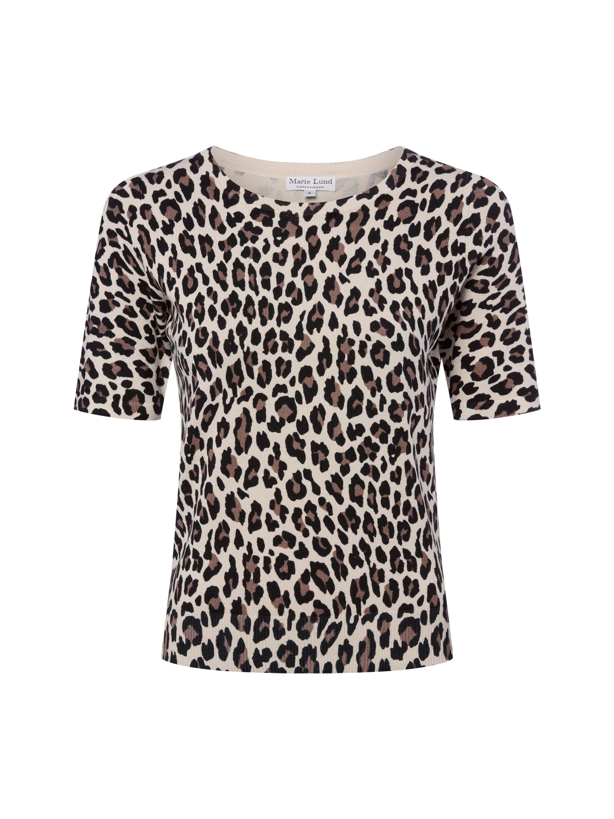 Marie Lund Pull-over en beige / moka / noir, Vue avec produit