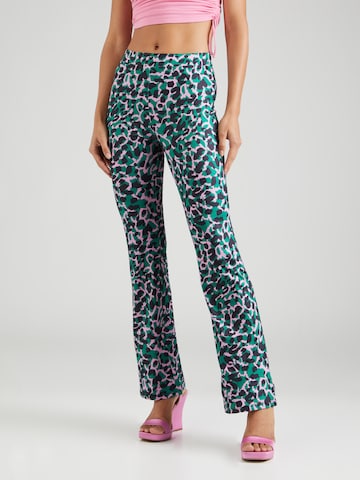 VILA Flared Trousers 'VIBIRGITA' in Green: front