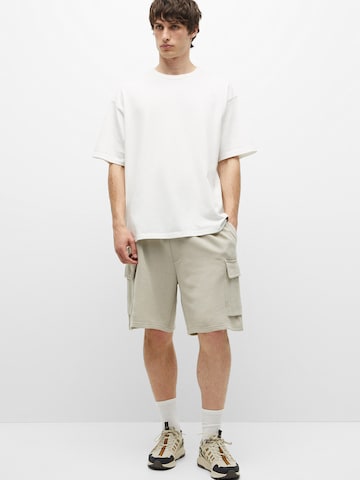 Pull&Bear Regular Cargobyxa i beige: framsida