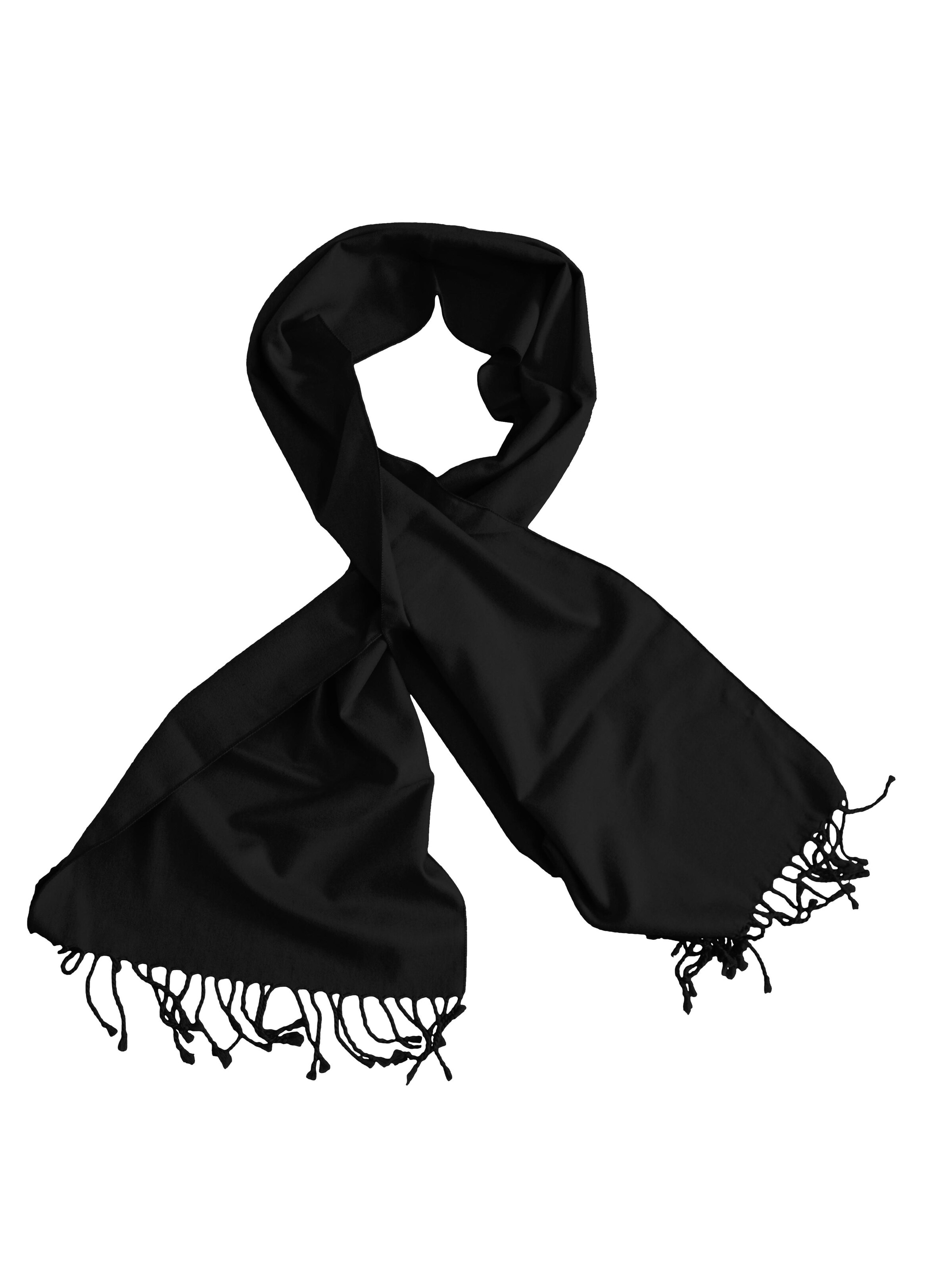 Posh Gear Schal 'Cordeseta'‌‌‌ in Schwarz: Vorderseite