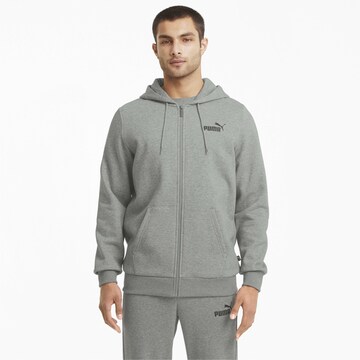 PUMA Zip-Up Hoodie in Grey: front