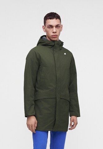 Parka mi-saison 'JARNO' K-Way en vert : devant