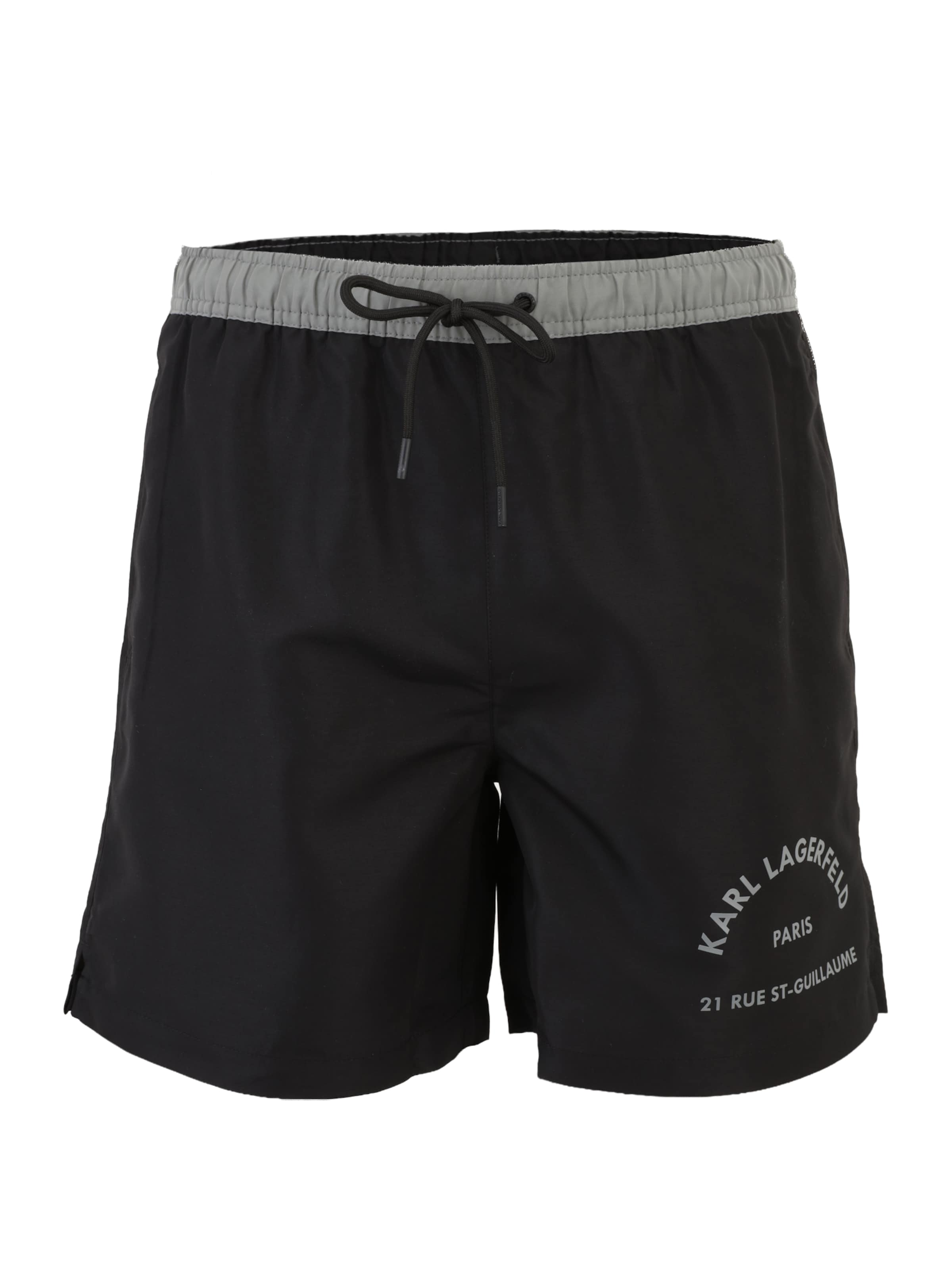 Karl Lagerfeld Badeshorts in grau / schwarz, Produktansicht