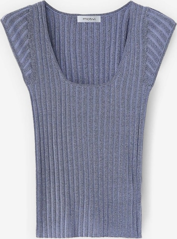 Tops en tricot MOTIVI en bleu : devant