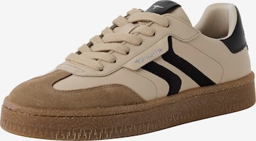 Baskets basses Tamaris en beige : devant
