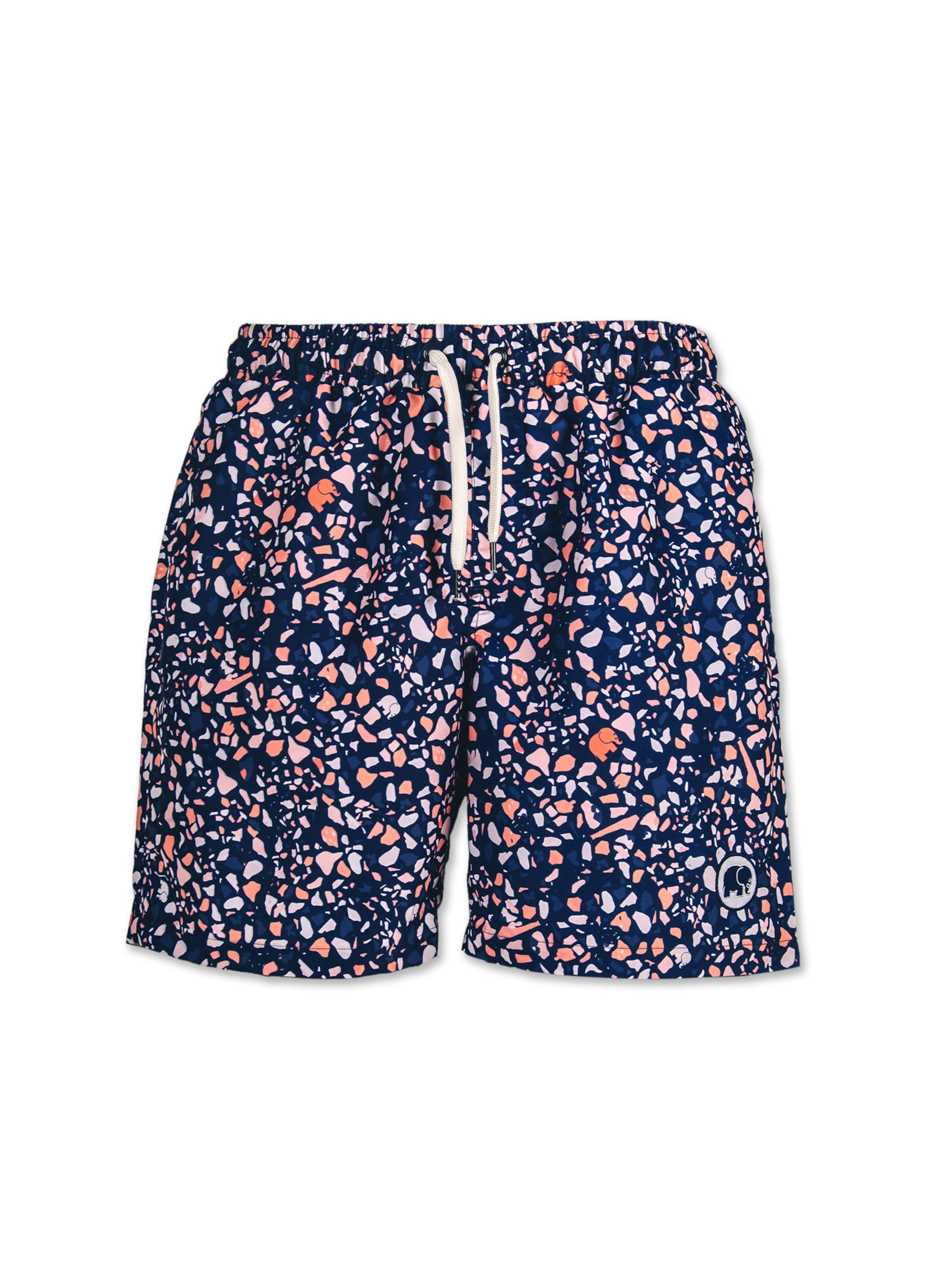 Trendsplant Badshorts ' TERRAZZO SEAQUAL®YARN ' i blå: framsida