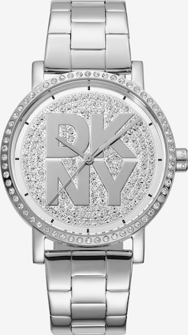 DKNY Quarzuhr 'Soho Logo' in Silber: Vorderseite