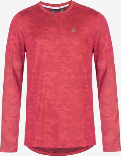 Spyder Functioneel shirt in de kleur Zilvergrijs / Rood, Productweergave