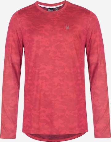 Spyder Functioneel shirt in Rood: voorkant