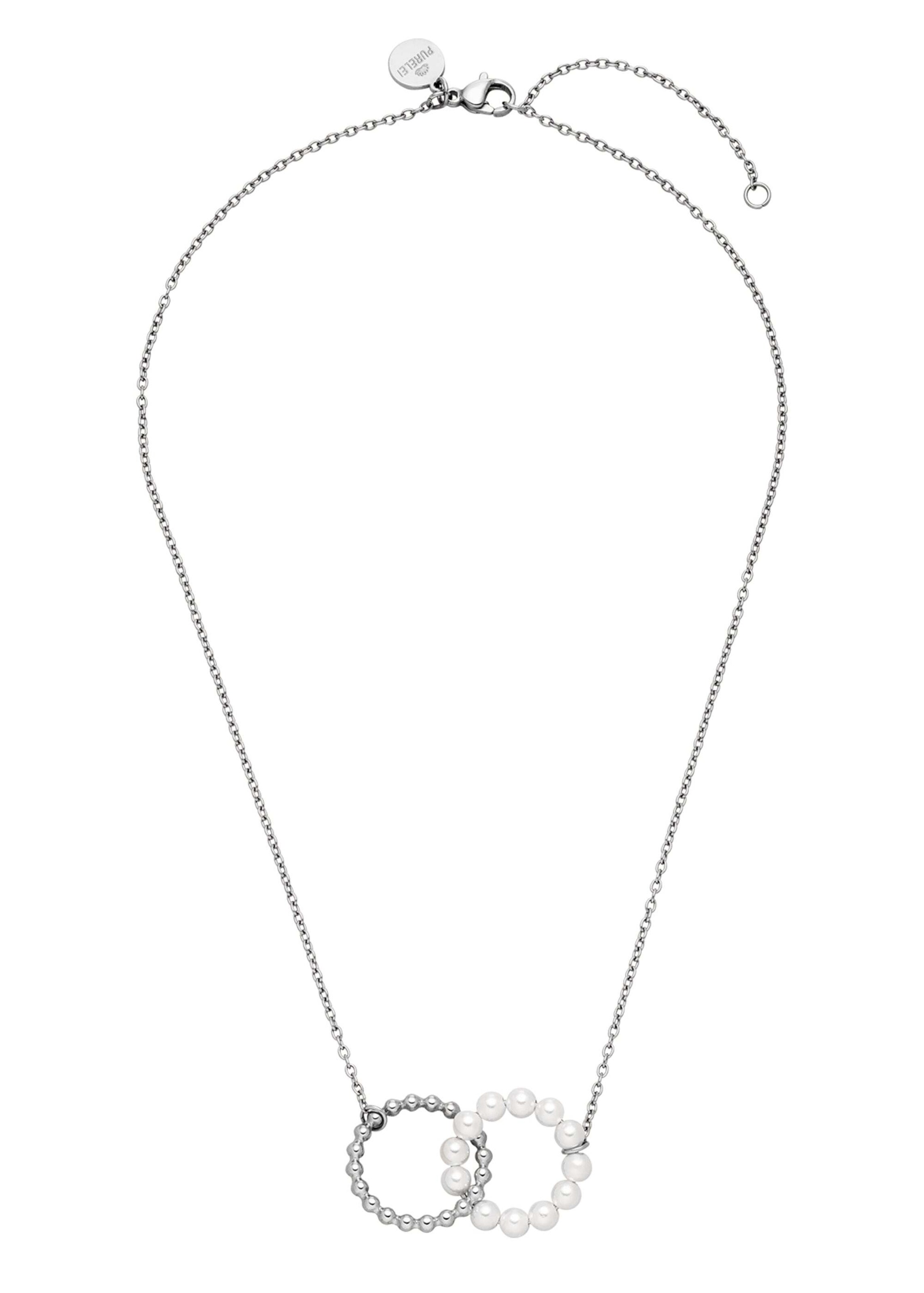 PURELEI Kette 'Infinity Pearl' in Silber: Vorderseite