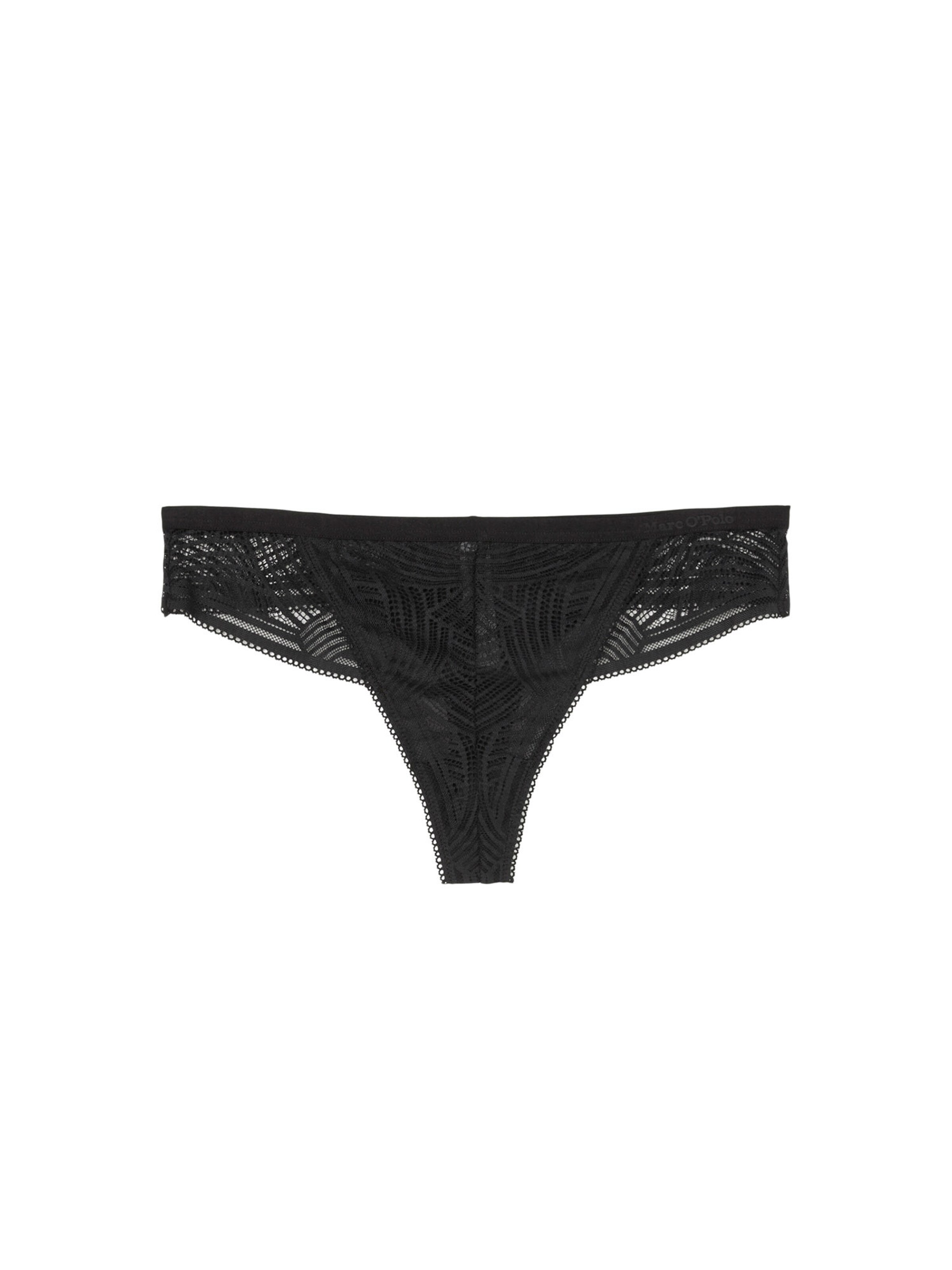 Marc O'Polo String ' Timeless Lace ' in Schwarz: Vorderseite