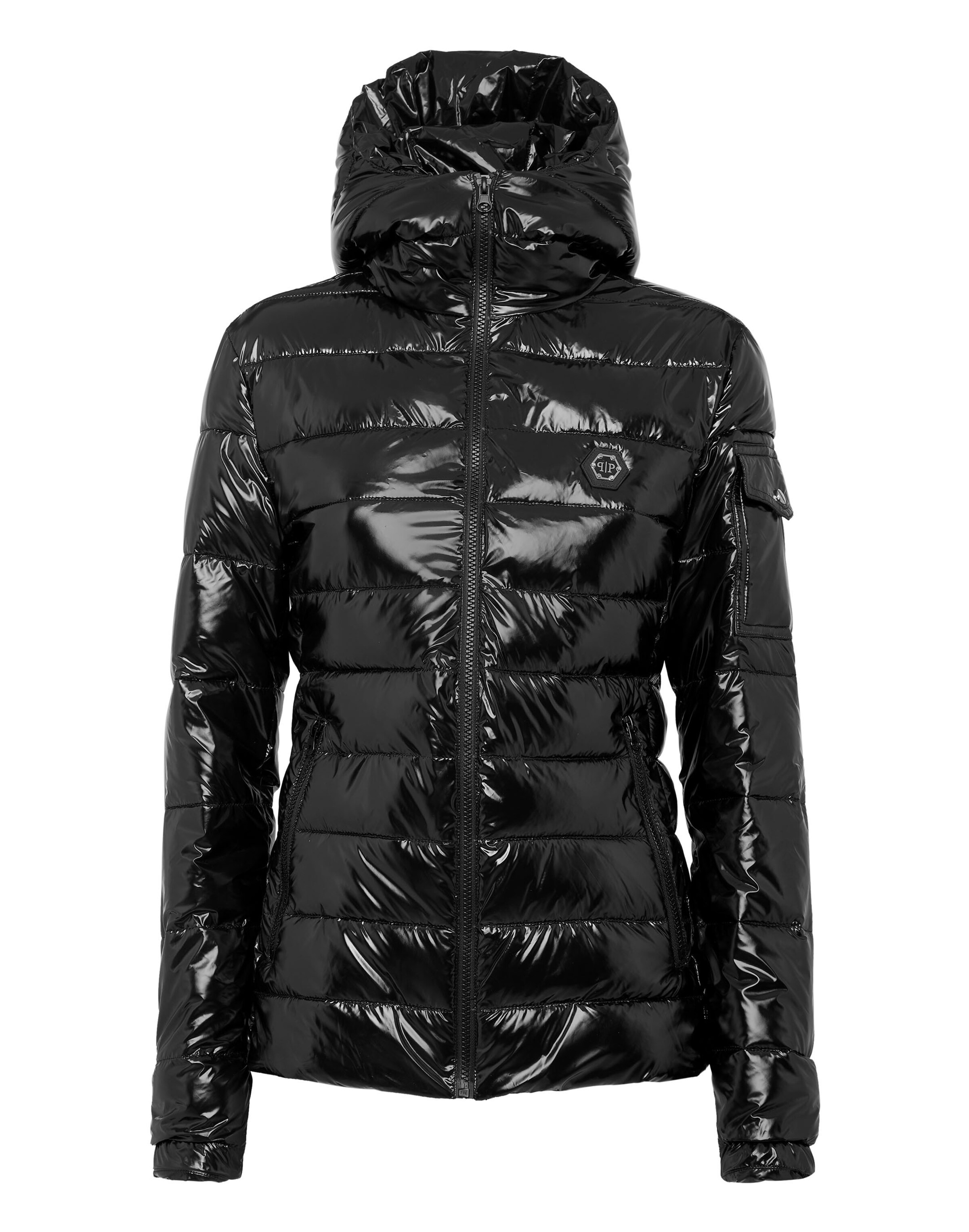Philipp Plein - Chaqueta de entretiempo en negro: frente