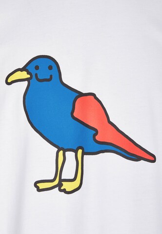 Cleptomanicx T-Shirt 'Smile Gull' in Weiß