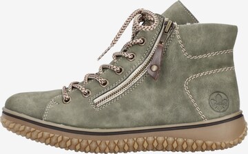 Rieker Lace-Up Ankle Boots in Green