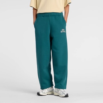 new balance Sportbroek 'Trackside Fleece Barrel Pant' in Groen: voorkant