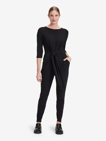 Cartoon Jumpsuit in Black: front