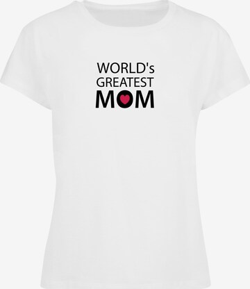 Maglietta 'Mothers Day - Greatest mom' di Merchcode in bianco: frontale
