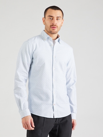 JOOP! Jeans Regular fit Button Up Shirt 'Heli3' in White: front