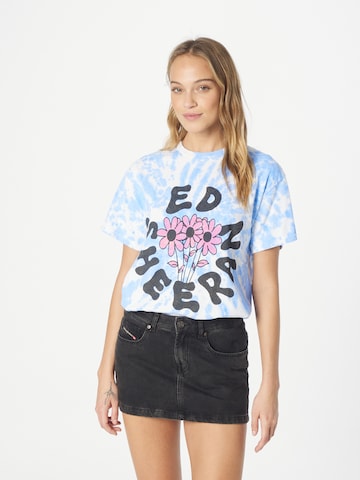 Daisy Street Shirt 'ED SHEERAN' in Blauw: voorkant