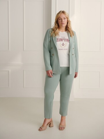 Slimfit Pantaloni 'Caya' di Guido Maria Kretschmer Curvy in verde: frontale