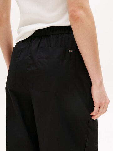 TOMMY HILFIGER Wide leg Broek in Zwart