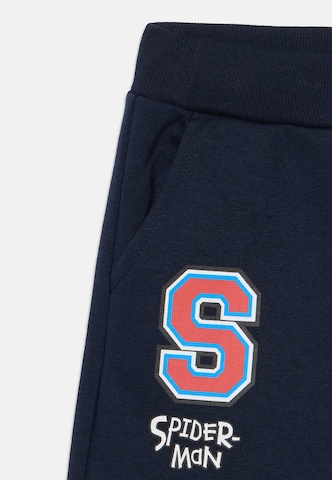 Lindex Tapered Broek 'Spiderman' in Blauw: voorkant