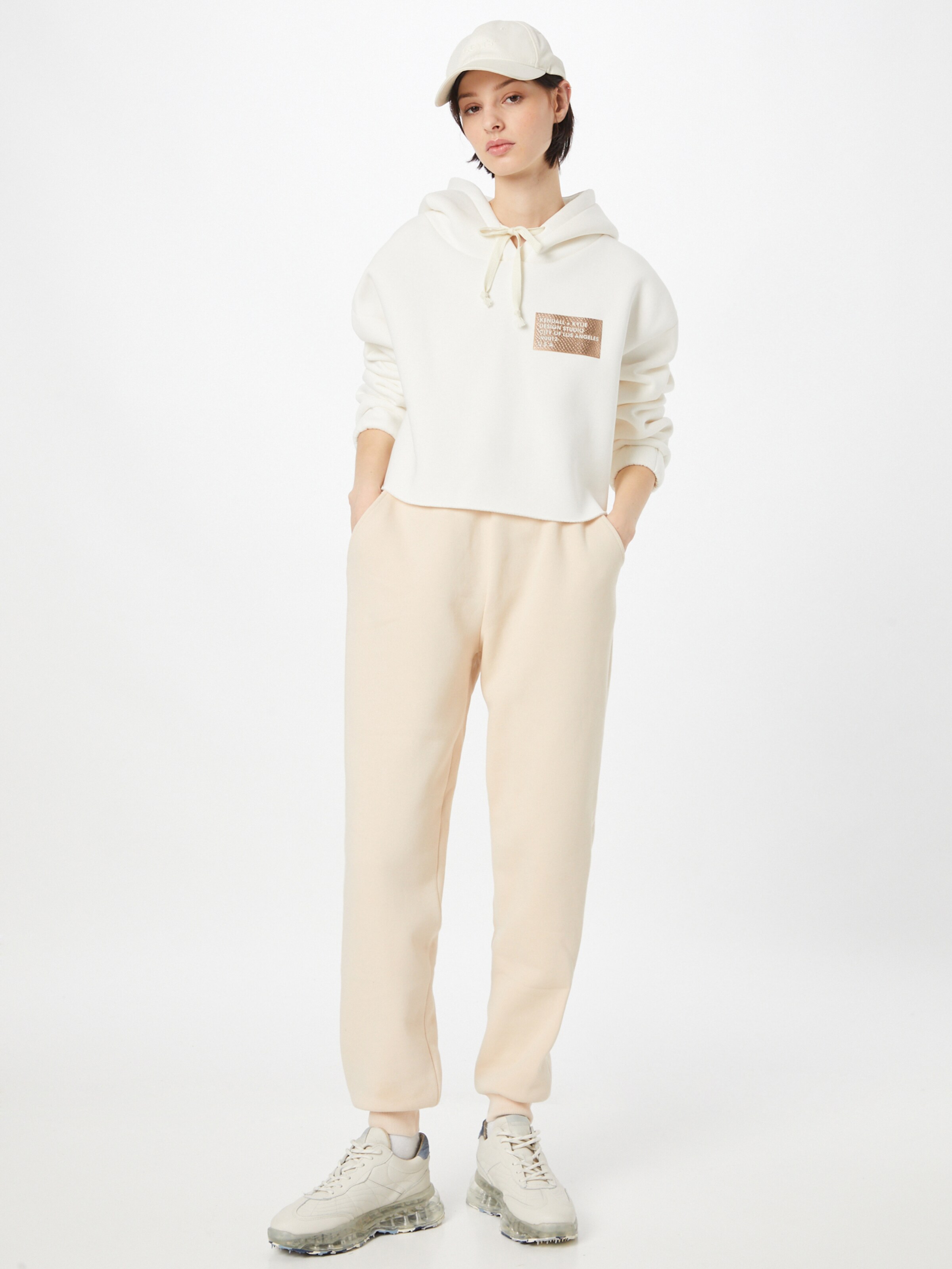 Frauen Sweat KENDALL + KYLIE Sweatshirt in Offwhite - HN13916 Frauen Sweat KENDALL + KYLIE Sweatshirt in Offwhite - HN13916