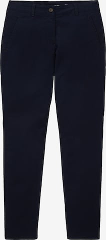 TOM TAILOR - Slimfit Pantalón chino en azul: frente