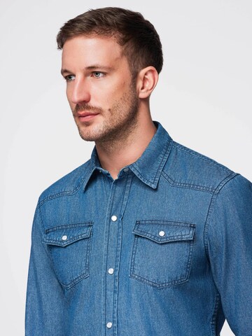 Ombre Comfort fit Overhemd in Blauw