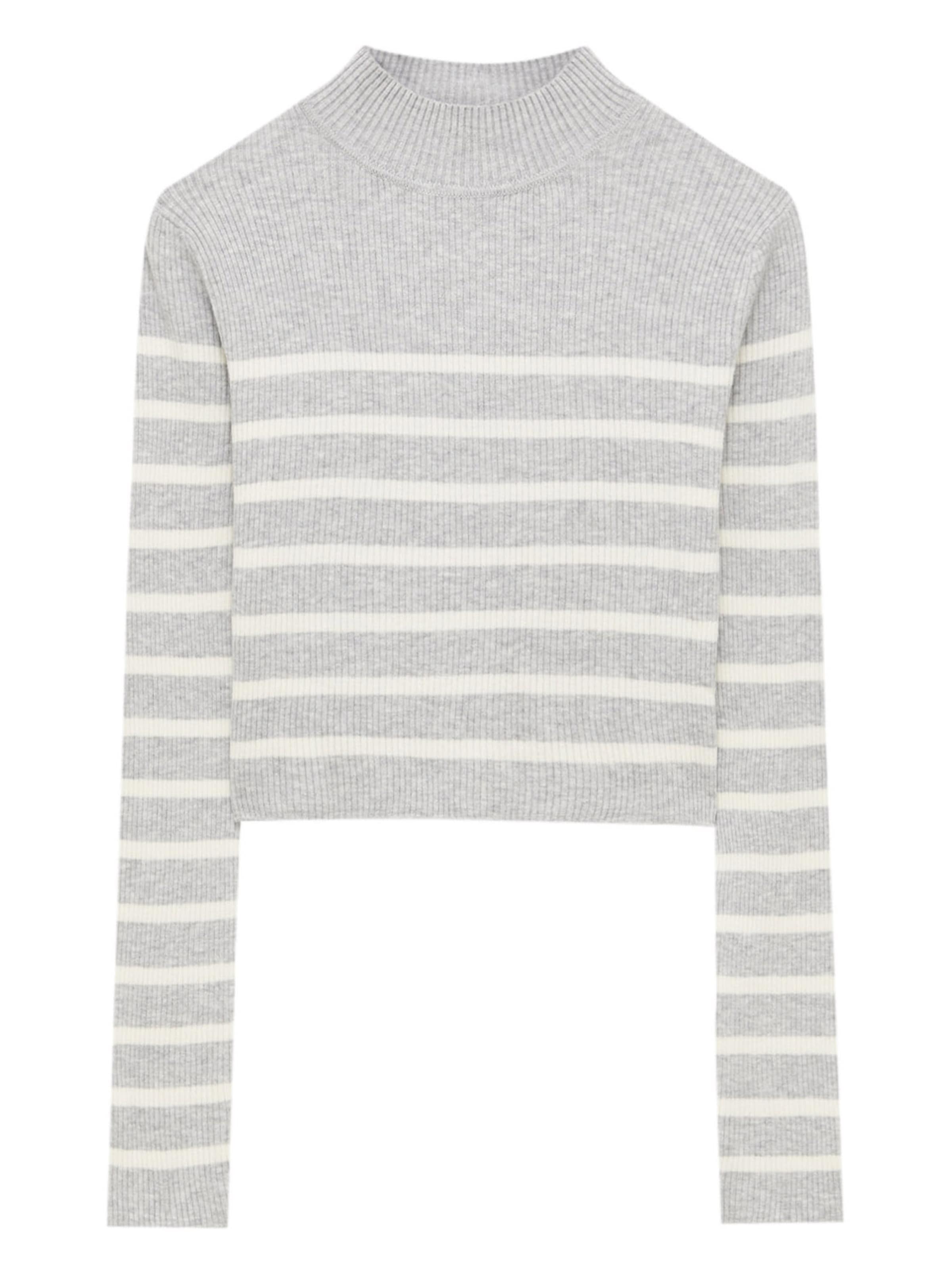 Pull&Bear Trui in Grijs: voorkant