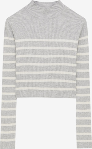 Pull-over Pull&Bear en gris : devant