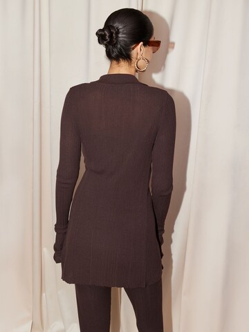 LeGer by Lena Gercke Knit cardigan 'Frances' in Brown: back